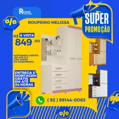 Guarda roupa disponível a pronta entrega