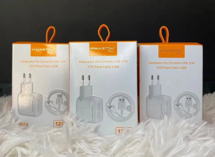 Carregador iPhone 12w cabo e fonte 