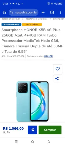 Celular honor 5x plus novo