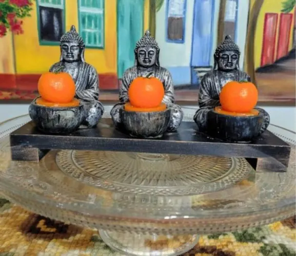 Candelabro Buda-24cm por 12cm de altura