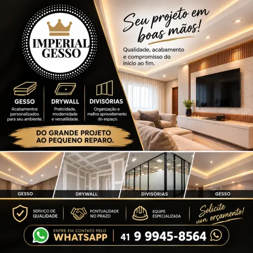 Gesso e Drywall | Forros, Sancas para Iluminação | Imperial Gesso