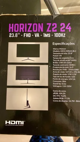 MONITOR GAMER MANCER HORIZON Z2S, 23.8 POL, VA, FHD, 1MS, 100HZ, HDMI/VGA, MCR-HZN24S-BL3