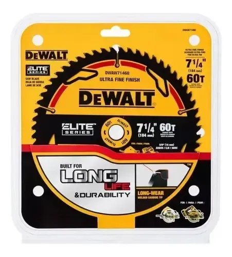 Disco Lâmina de Serra Circular Elite Series? 7.1/4" 184mm x 5/8'' x 60 Dentes Dewalt