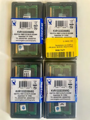 4x Memória RAM Kingston 8GB DDR3 1333MHz SO-DIMM - 32GB