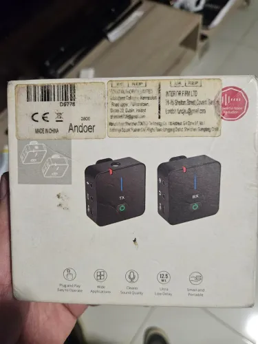 Microfone Sem Fio Andoer MX5 - 2.4G (TX + RX)