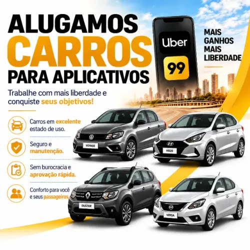 Aluguel de Carro para Motorista App Uber/99