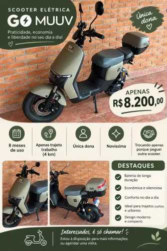 Scooter elétrica nova!