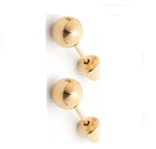 Brincos Bola 4 mm Ouro 18 Kilates