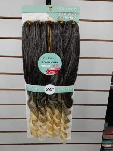 CABELO BOHO CURL 400G PARA TRANÇAS COM A PONTA CACHEADA