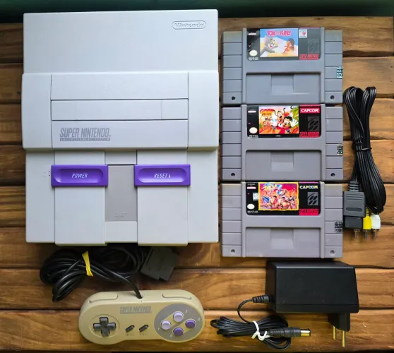 Super Nintendo completo IMPECÁVEL + 3 jogos