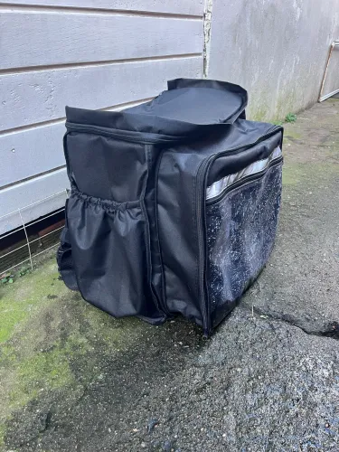 Mochila Bag Impermeável Térmica Motoboy Entrega Delivery 80L Preto
