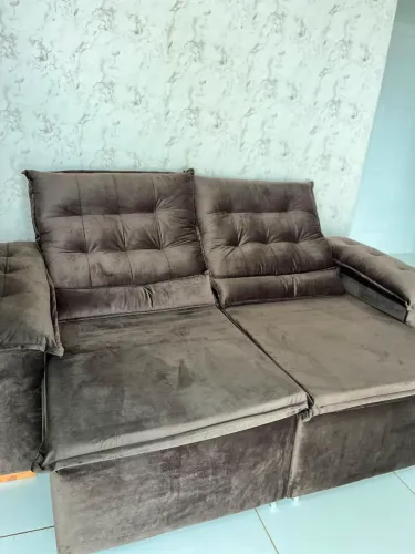 110mtx200mt sofá retrátil e reclinável marrom