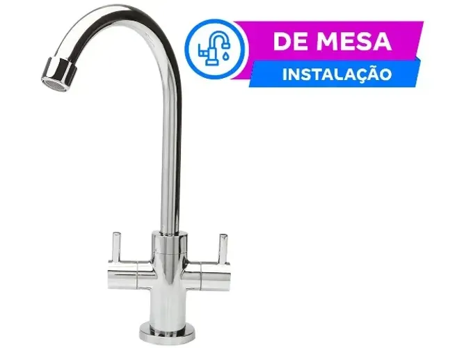 Torneira Gourmet de Mesa para Cozinha - Nell AM-6067 Cromado - Produto Novo Entrega Grátis