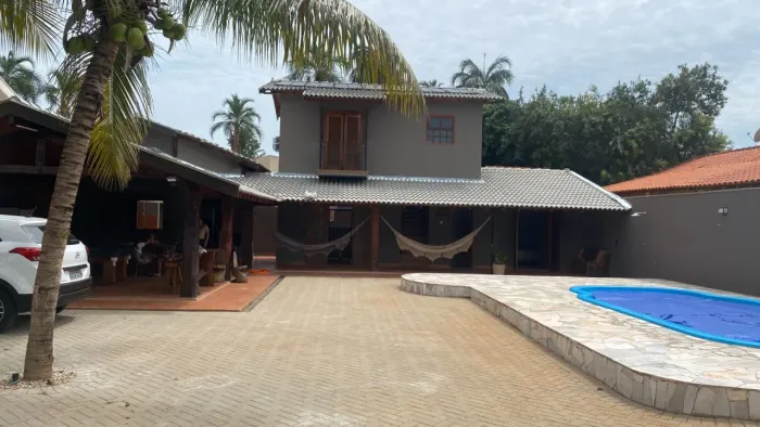 Rancho no Lago e Sol, com piscina quiosque com churrasqueira