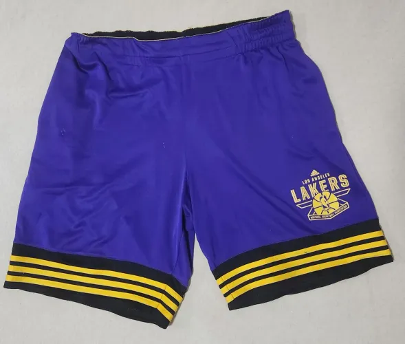 Bermuda Adidas Lakers NBA Roxa e Amarela Basquete Vintage - Original