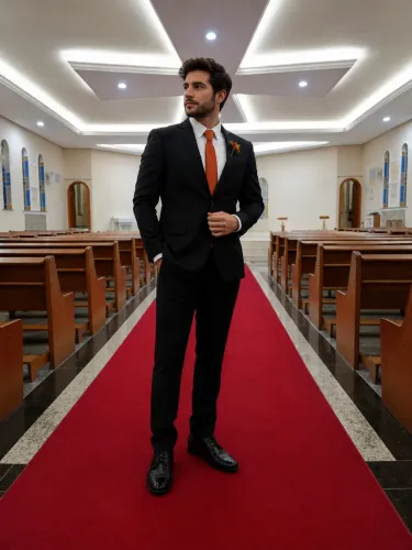 Terno preto slim fit 