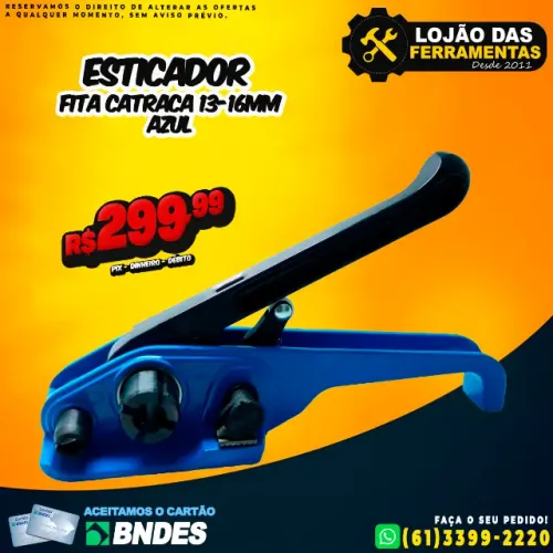 Esticador Fita Catraca 13-16mm Azul
