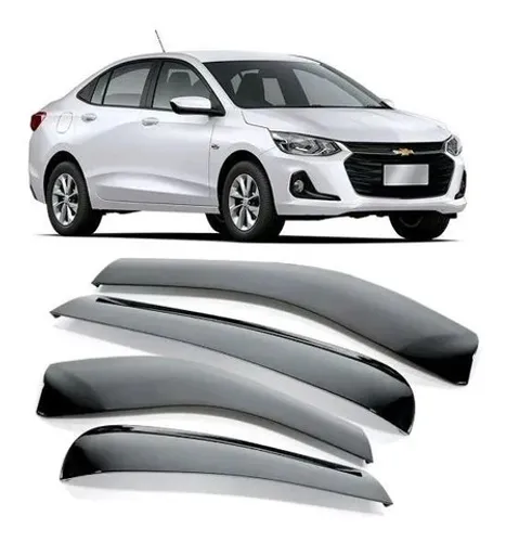 Calha de Chuva Defletor P/ Chverolet Onix Plus Sedan 2020 - Fácil Instalação