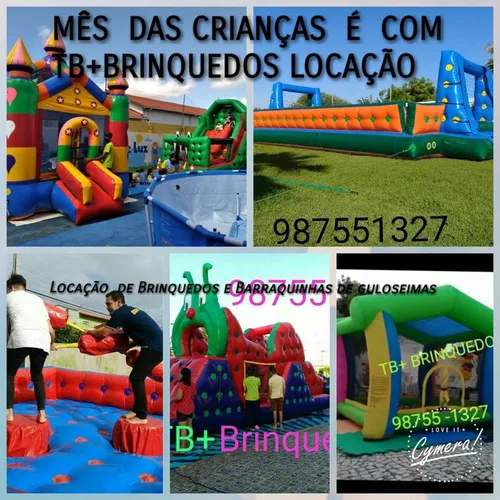 Locacao de Brinquedos em Fortaleza futebol de sabão guerra de cotonetes toboga