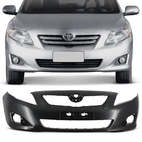 Parachoque Dianteiro Toyota Corolla 2009 a 2011 - Preto Liso - Lumax