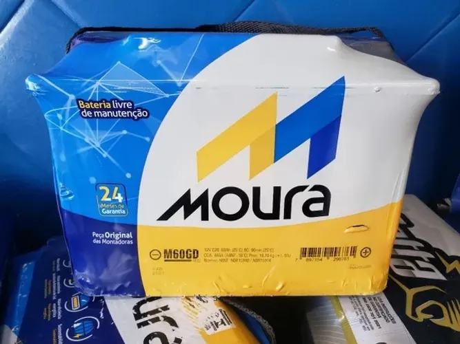 Bateria de Carro Moura Selada 60AH - Vamos Até Você!!