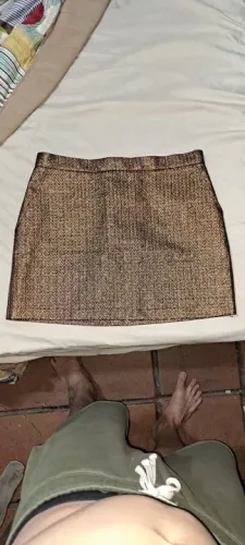 Saia Dourada de Malha forever 21 feminina tam 46