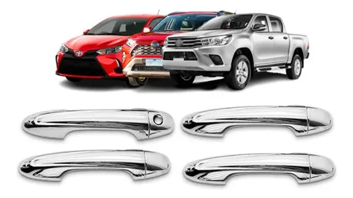 Aplique Kit Maçaneta Hilux 2021 2022 Cromada 4p 2023
