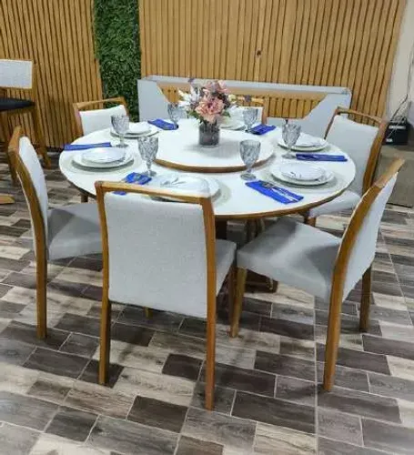 Promoção Mesa Redonda 150cm C Prato Giratório (Novo Direto da Fábrica)