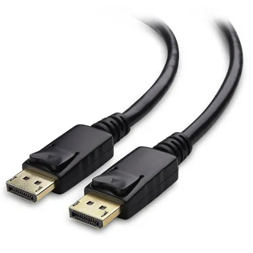 cabo de vídeo displayport blindado 4k 1,90cm banhado a ouro
