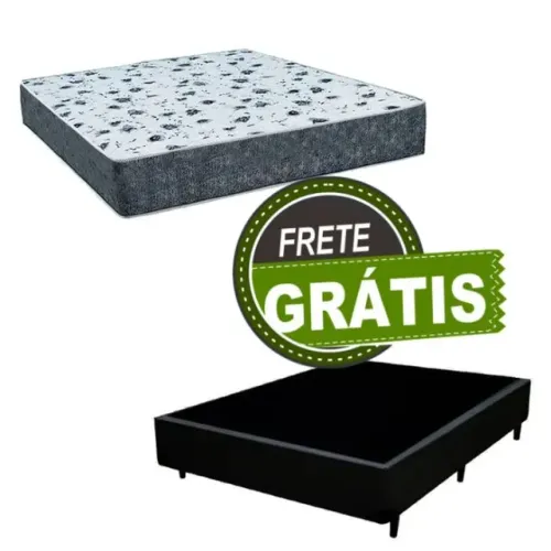 Frete Grátis: Base Box Casal + Colchão D33 de 20 cm com Conforto e Qualidade!
