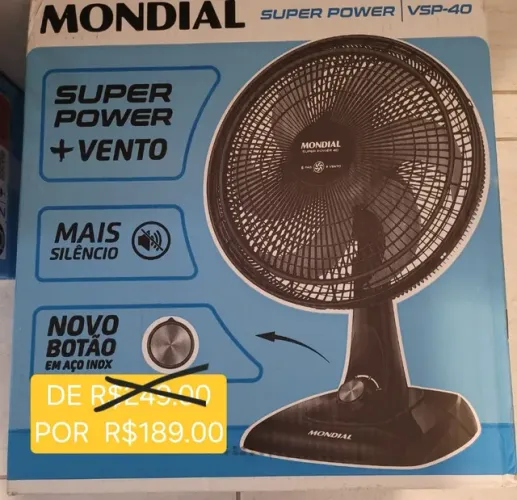 PROMOÇÃO VENTILADOR GRANDE MONDIAL LACRADO E COM NOTA FISCAL R$189.00 AVISTA.
