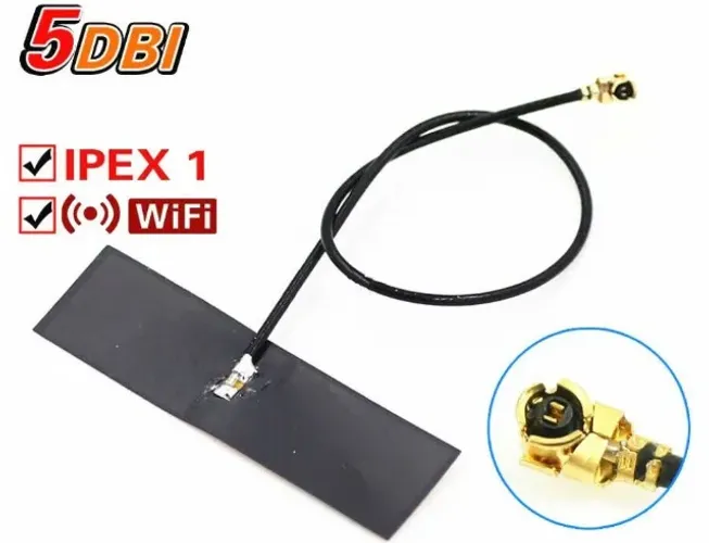 Antena Wifi 2.4 Ghz Ipex Interior built-in Fpc WLAN Morbido 5dbi Bluetooth COD-CP319
