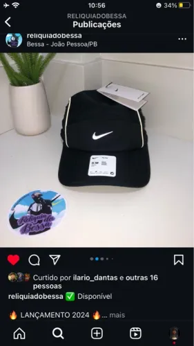 BONÉ NIKE AW84 DRI FIT PRETO ORIGINAL 