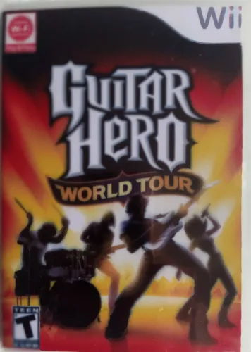 Kit Jogo Wii - Guita Hero World, Aerosmith e Hero 5