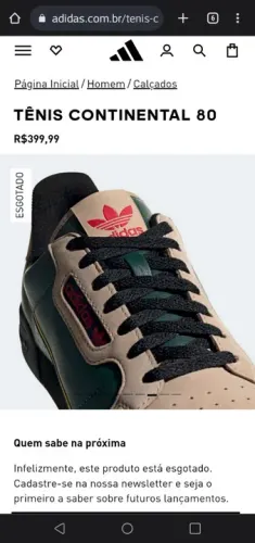Tênis adidas Originals Continental 80