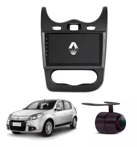 Central Multimídia Andróid 9pol. Carplay/a.auto Logan 2011/2012,Sandero 2012 a 2014