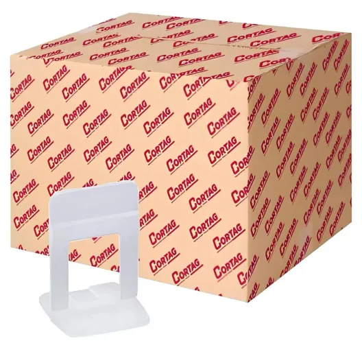 Espaçador slim piso porcelanato 1.5mm e 2.0mm Cortag + pacote de 100 cunha niveladora<br>
