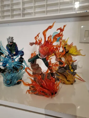 Action figure Naruto, Guy, Kakashi kit com 3