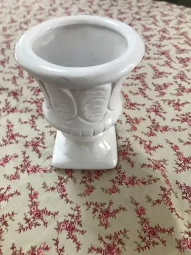 Vaso Em Cerâmica Branco Para Decoração