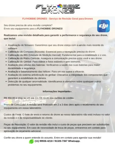 Manutenção de Drones DJI - Manutenção e serviços de Revisão Geral para Drones Dji
