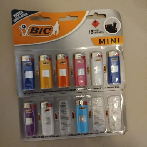 Isqueiro BIC Mini - Kit com 9 unidades