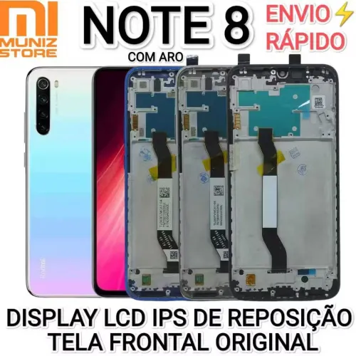 Display Tela Redmi Note 8 2019/2021 Original Nacional LCD IPS Frontal Com Moldura  Módulo