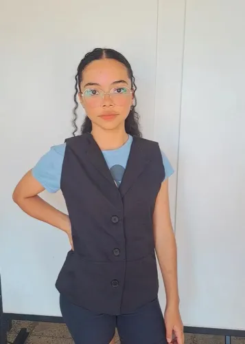 Colete Social alfaiataria Feminino Preto forrado - Estilo e Elegância