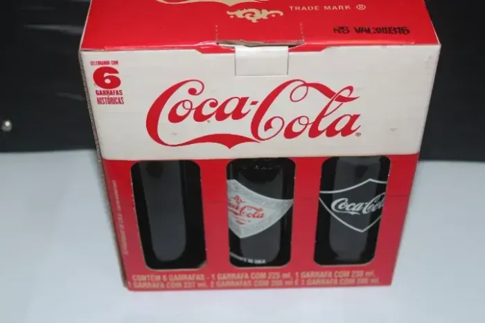 Kit Coca Cola Retro Historico Com 6 Garrafas Cheias- Lacrado