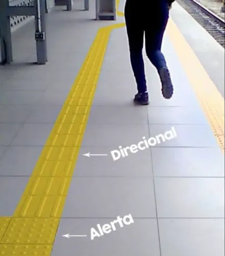 Piso tátil Direcional e Alerta- Instalação - TARTADesign