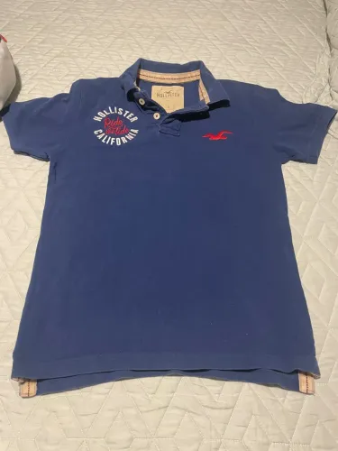 Camisa Polo Hollister Azul Masculina