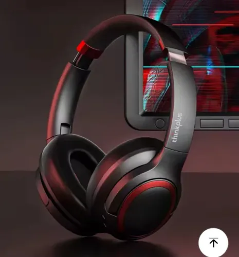 Headphone Lenovo TH40 thinkplus- Novo,preto, com fio.
