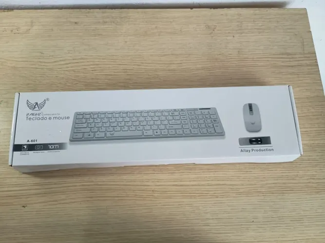 Kit Teclado e Mouse Sem Fio 2.4GHz