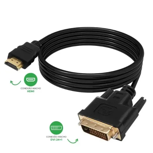 Cabo Adaptador DVI 24+1 para HDMI