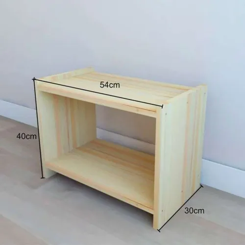 Móvel Organizador em Madeira pinus - 54x40x30cm